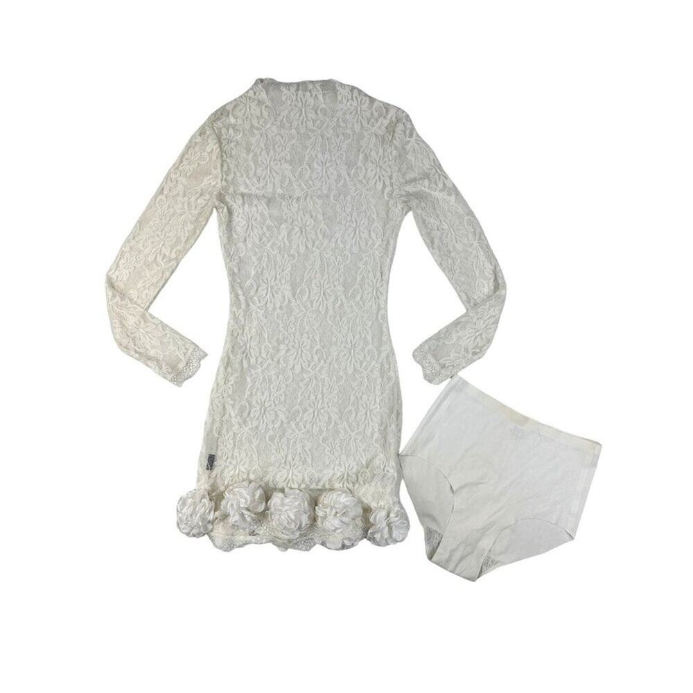 Caviilou - Material Girl Lace Mini Dress in White